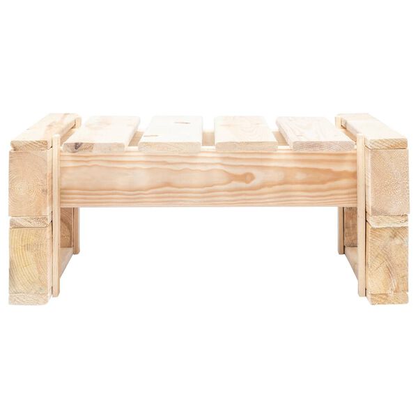 vidaXL Garden Pallet Ottoman Wood