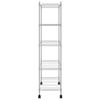 vidaXL 5-Tier Storage Shelf with Wheels 75x35x155 cm Chrome 250 kg