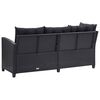 vidaXL Outdoor Furniture Sets Black Poly Rattan