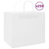 vidaXL Paper Bags 250 pcs with Handles White 32x22x28 cm