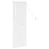 vidaXL Window Blind with Curtains Manual White Aluminium