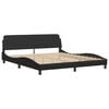 vidaXL Bed Frame "Dover" Black 180x200 cm Super King Faux Leather