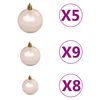 vidaXL Artificial Pre-lit Christmas Tree with Ball Set Red 180 cm PVC
