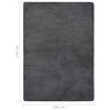 vidaXL Teddy Rug Anthracite 170x120 cm