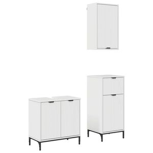 vidaXL Bathroom Furniture Set 3 pcs High gloss white Engineered wood