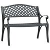 vidaXL Garden Bench 102 cm Cast Aluminium Black