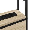vidaXL Storage Headboard with Charging Station Sonoma oak 75 cm