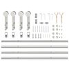 vidaXL Sliding Door Hardware Kit 200 cm Stainless Steel Silver