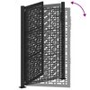 vidaXL Garden Gate Black 100x150 cm Steel Cross Design