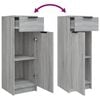 vidaXL 4 Piece Bathroom Cabinet Set Grey Sonoma Engineered Wood
