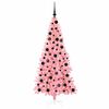 vidaXL Christmas Tree with 300 LEDs with Stand Pink 180 cm PVC