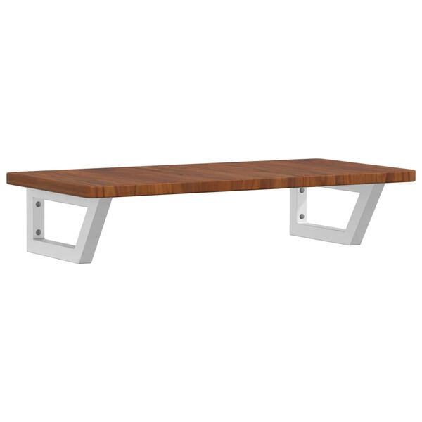 vidaXL Basin Shelf Wall Mounted Steel and Solid Wood Oak