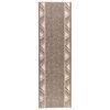 vidaXL Runner Rug FLORNES Woven Taupe Zigzag 67 x 150 cm PP 7 mm