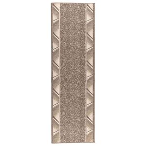 vidaXL Runner Rug FLORNES Woven Taupe Zigzag 67 x 150 cm PP 7 mm