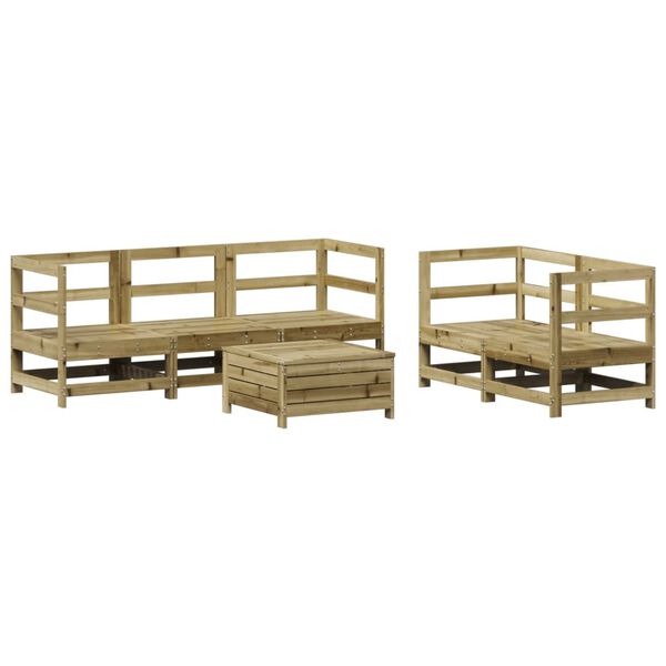 vidaXL 6 Piece Garden Sofa Set Impregnated Wood Pine