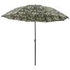 vidaXL Fishing Umbrella Camouflage 300 x 240 cm Oxford Polyester