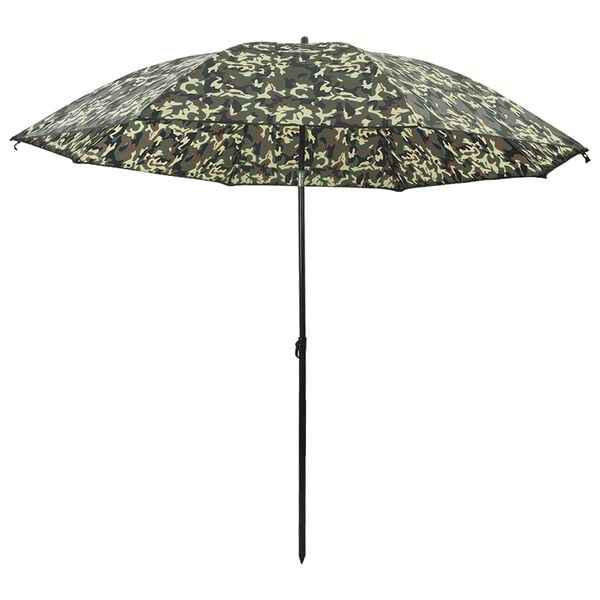 vidaXL Fishing Umbrella Camouflage 300 x 240 cm Oxford Polyester