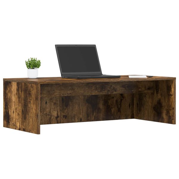 vidaXL Wall-Mounted Desk Smoked Oak 100 x 45 x 30 cm Engineered Wood