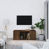 vidaXL TV Cabinet Brown Oak 100x35x40 cm Engineered Wood