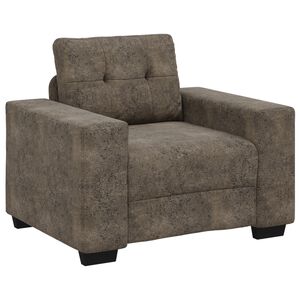 vidaXL Sofa Chair with Cushion Dark grey Faux leather