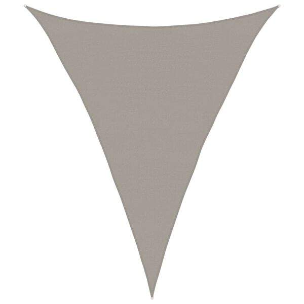 vidaXL Sunshade Sail 160 g/m&sup2; Triangular Light Grey 4x5x5 m HDPE