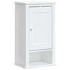 vidaXL Bathroom Wall Cabinet | White | Solid pine wood, engineered wood, metal