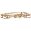 vidaXL Outdoor Sofa Set 9 pcs White Solid Acacia Wood