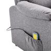 vidaXL Massage Chair Light Grey Fabric