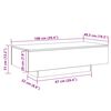 vidaXL Coffee Table High Gloss White 100x49.5x31 cm Engineered Wood