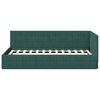 vidaXL Corner Bed Frame Dark Green 90 cm x 200 cm Velvet