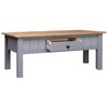 vidaXL Coffee Table Grey 100x60x43.5 cm Solid Pine Wood Panama Range