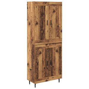 vidaXL Highboard 2 pcs Old Wood Engineered Wood