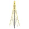 vidaXL LED Christmas Tree 235 cm 1000 LEDs Warm White Steel Black