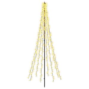 vidaXL LED Christmas Tree EKENAS 235 cm 1000 LEDs Warm White Steel