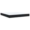 vidaXL Box Spring Bed with Mattress Black 180x200 cm Velvet