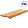 vidaXL Stair Treads 16 pcs Light Brown 80x30x2 cm Solid Wood Oak