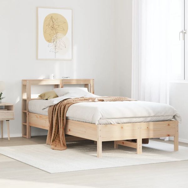 vidaXL Bed Frame without Mattress 90x190 cm Single Solid Wood Pine