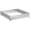 vidaXL Lawn Edging 100 x 100 x 20 cm Steel Silver