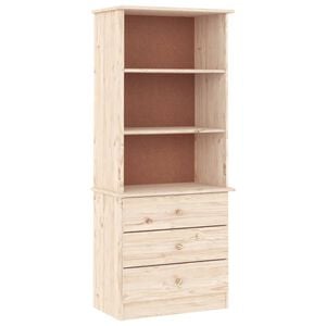 vidaXL Bookcase with Drawers "ALTA" 60x35x142 cm Solid Wood Pine