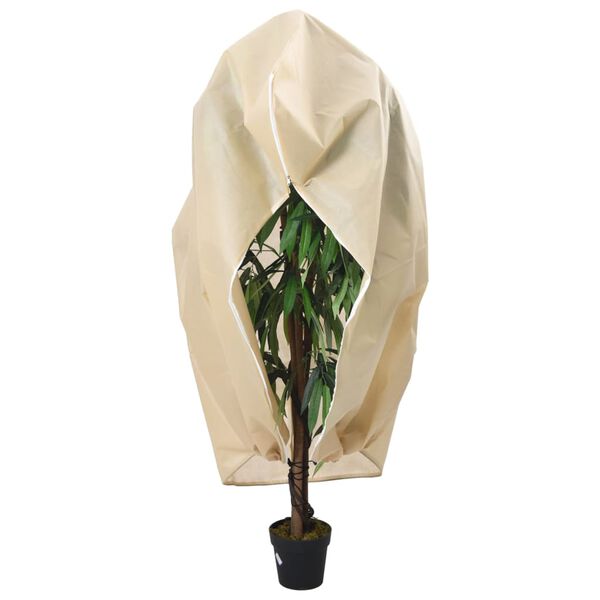 vidaXL Plant Fleece Covers with Zip 10 pcs 70 g/m&sup2; 1.55x1.55 m