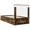 vidaXL Bed Frame with Drawer Smoked Oak 90 x 200 cm Engineer Wood