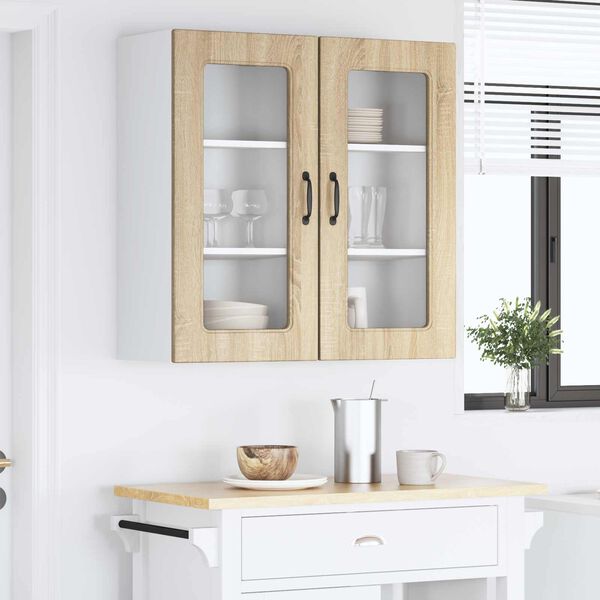 vidaXL Kitchen Cabinet Kalmar 2 pcs Sonoma Oak 40 x 31 x 80 cm