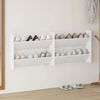 vidaXL Wall Shoe Cabinet 2 pcs White 80x18x60 cm Engineered Wood