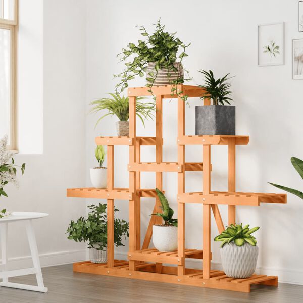 vidaXL Flower Stand 110x25x96 cm Solid Wood Fir