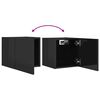 vidaXL Wall Mounted TV Cabinets 2 pcs High Gloss Black 30.5x30x30 cm