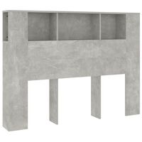 vidaXL Headboard Cabinet Concrete Grey 140x18.5x104.5 cm