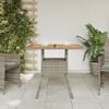 vidaXL Garden Table with Acacia Wood Top Grey 80x80x75 cm Poly Rattan
