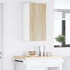 vidaXL Hanging Cabinet with Door Sonoma Oak and White 40 x 31 x 80 cm
