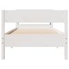 vidaXL Bed Frame without Mattress White 100x200 cm Solid Wood Pine
