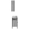 vidaXL 2 Piece Bathroom Furniture Set Grey Sonoma Engineered Wood